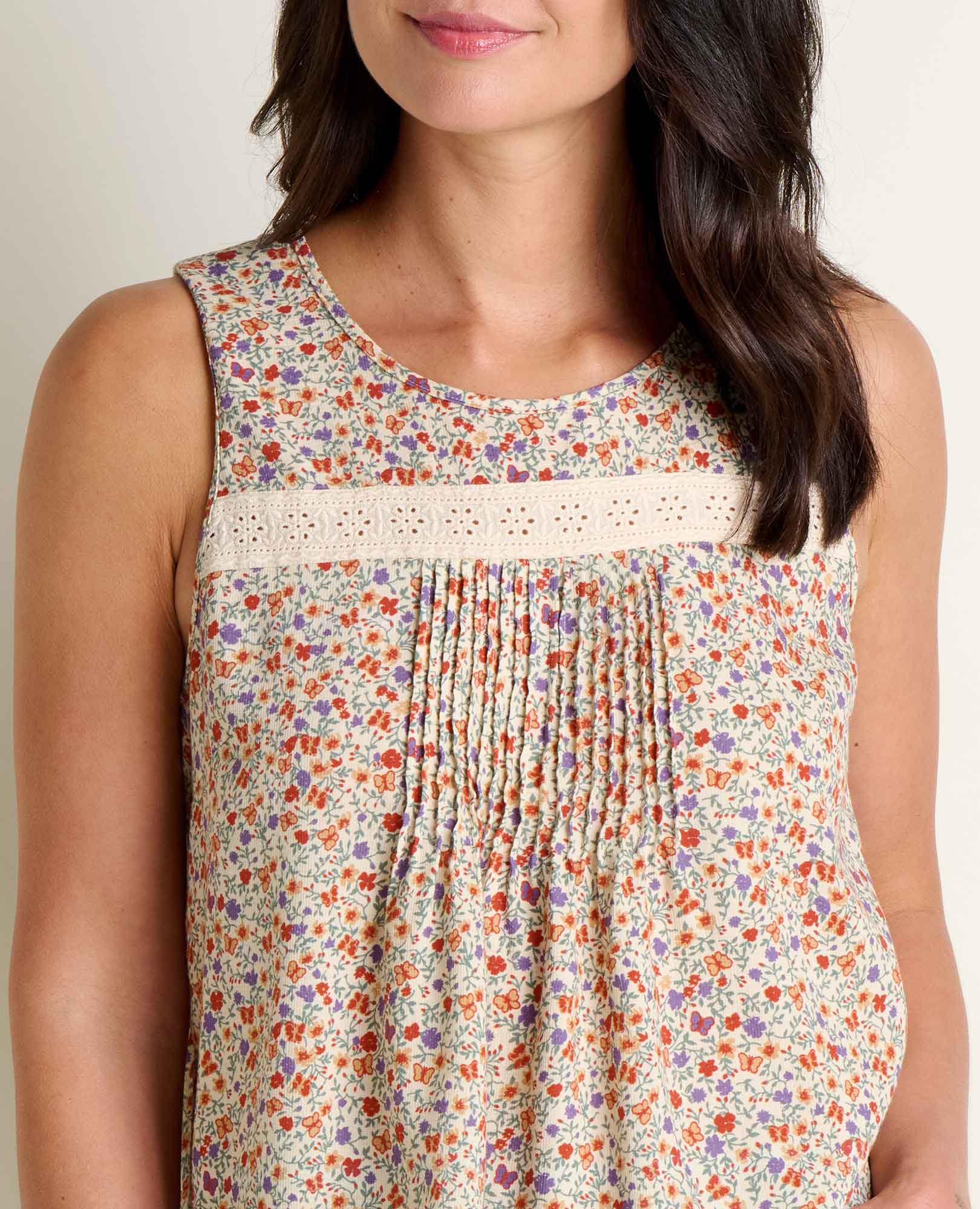 Manzana Pin Tuck Tank