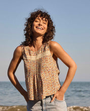 Manzana Pin Tuck Tank