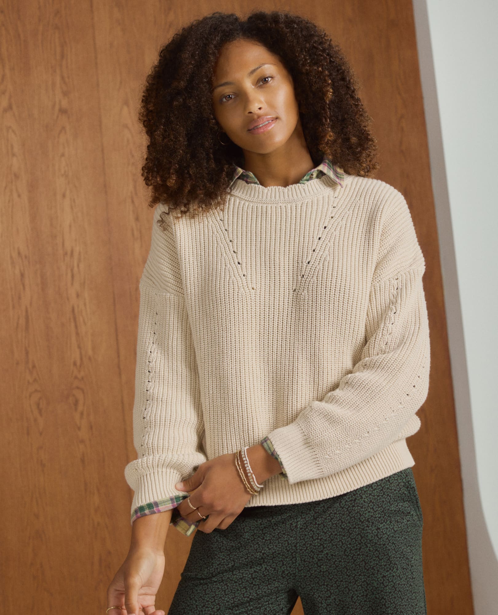 Bianca Shaker Crew Sweater