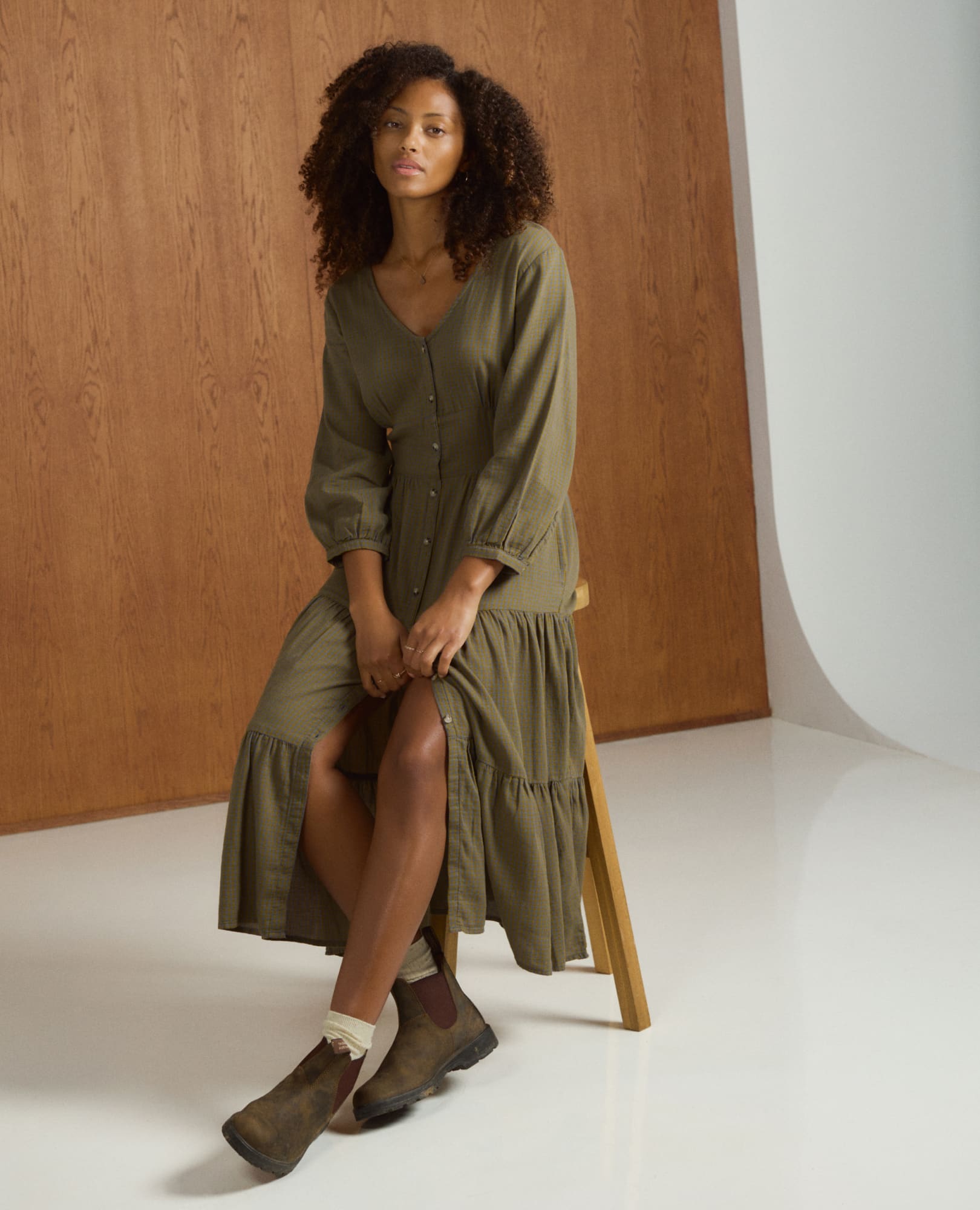 Manzana Tiered Midi Dress