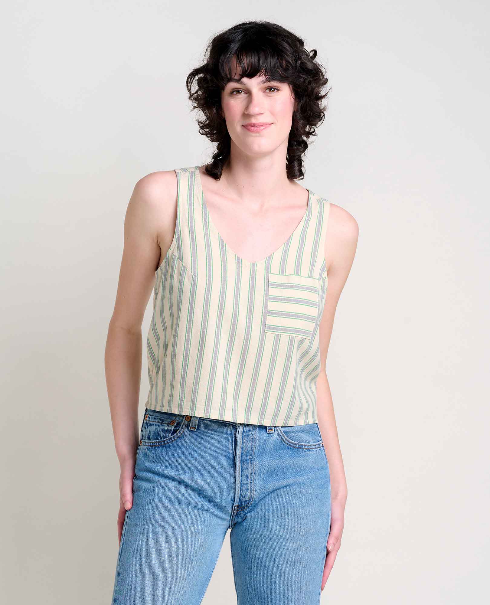 Taj Hemp Button Back Tank