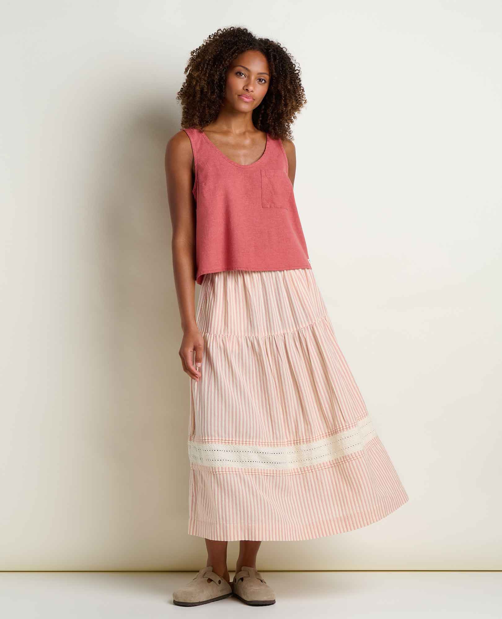 Taj Hemp Button Back Tank