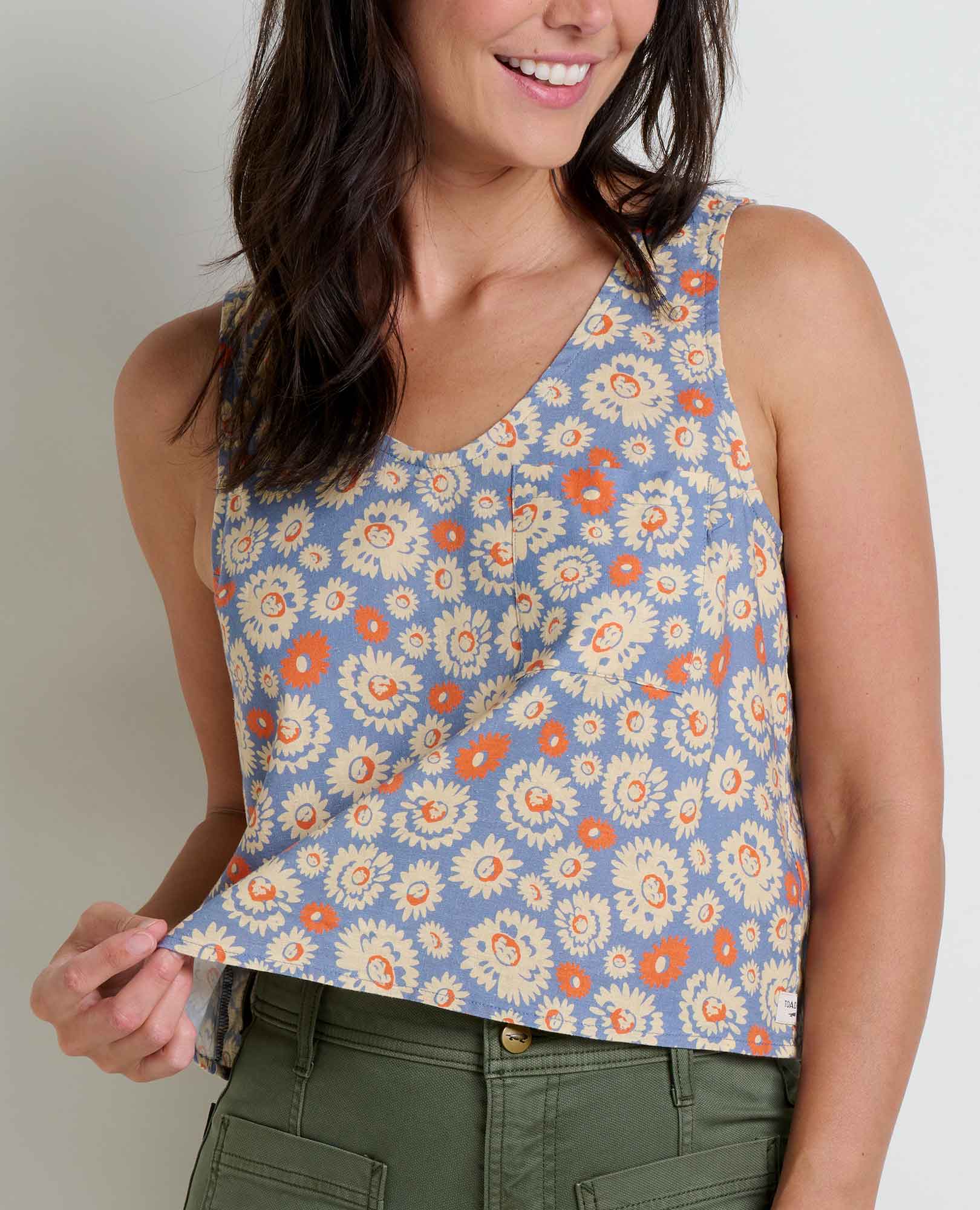 Taj Hemp Button Back Tank