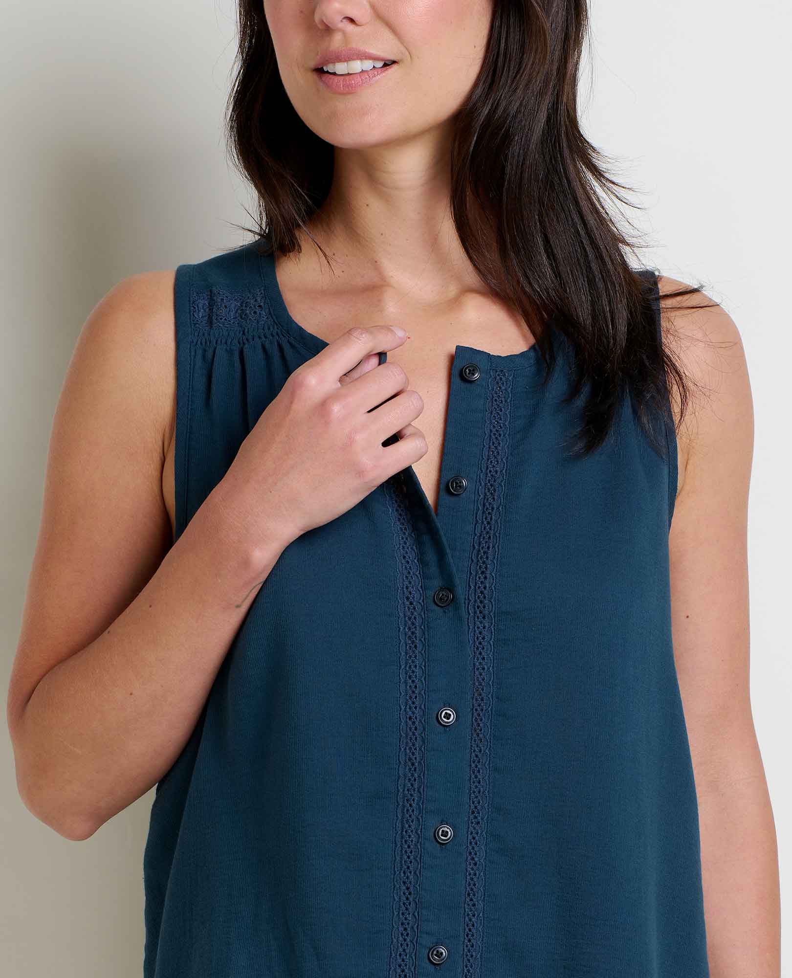 Manzana Button Front Tank