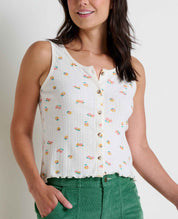 Foothill Pointelle Button Tank