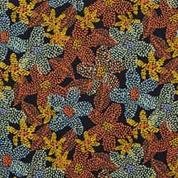 Black Floral Dot Print