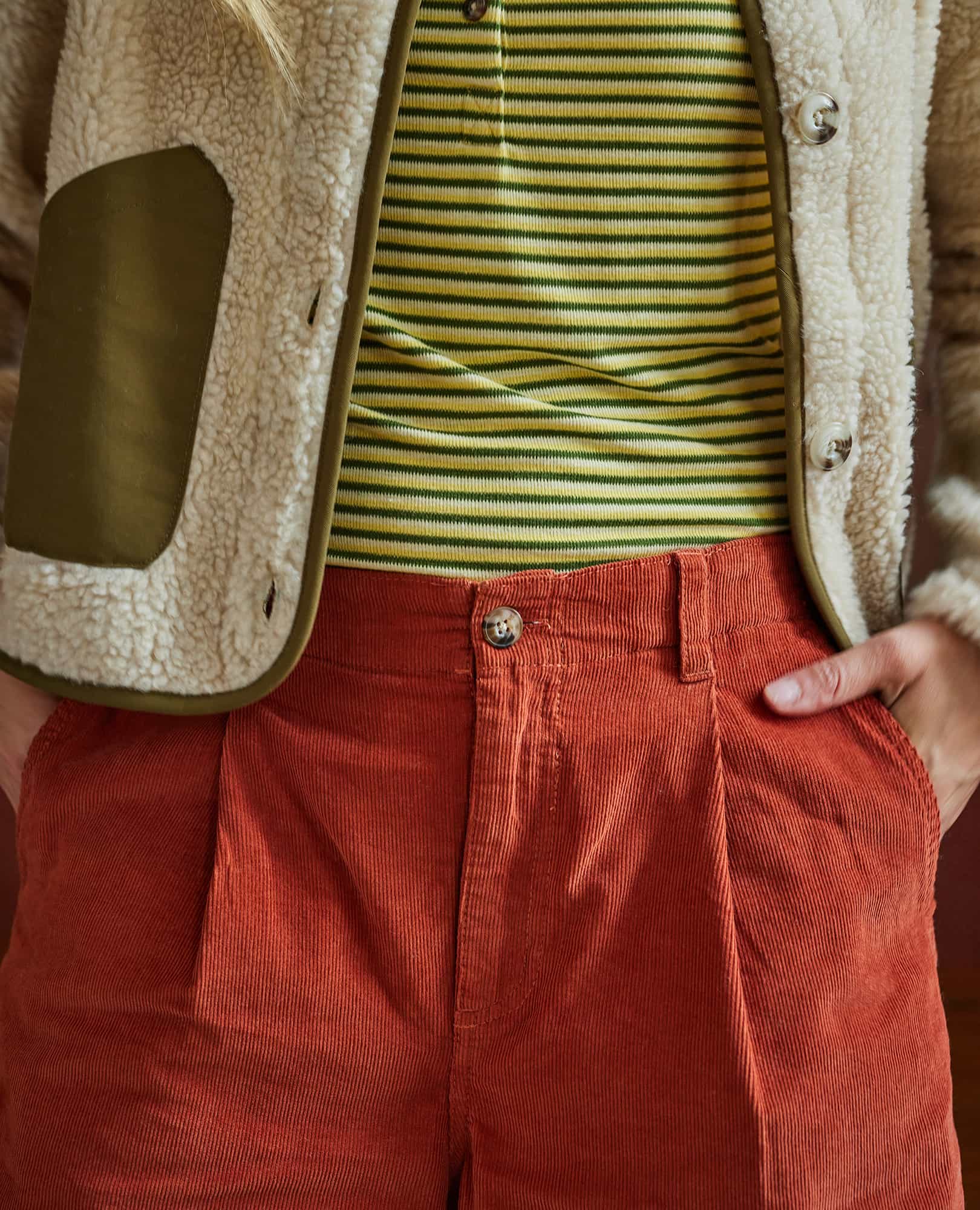Scouter Cord Pleated Pull On Pant