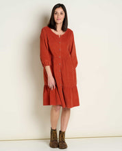 Scouter Cord Tiered Dress