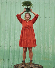 Scouter Cord Tiered Dress