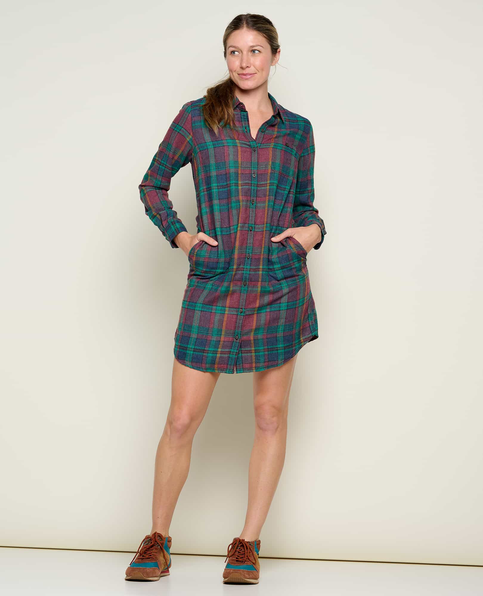 Re-Form Flannel Shirtdress