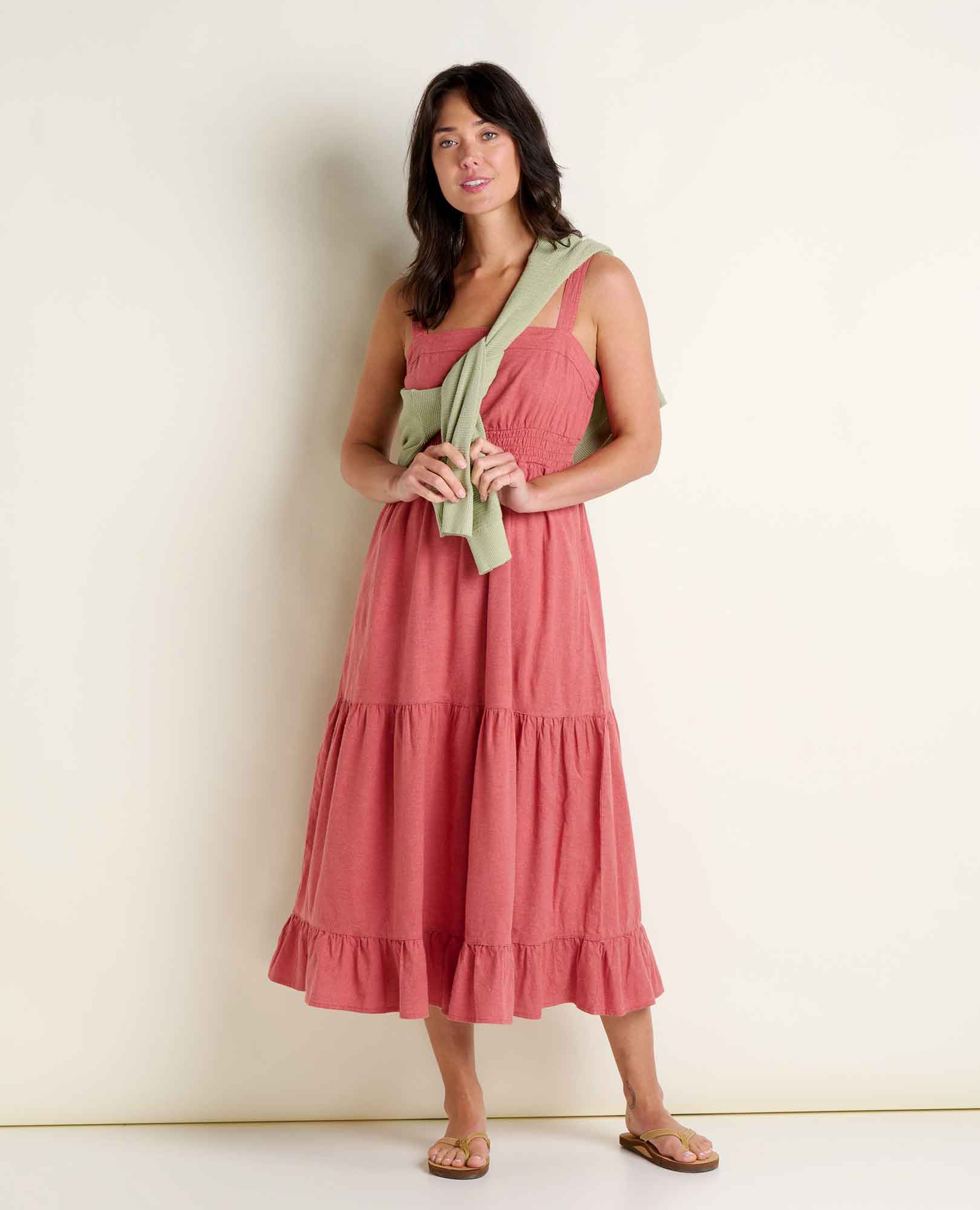 Taj Hemp Tiered Midi Dress