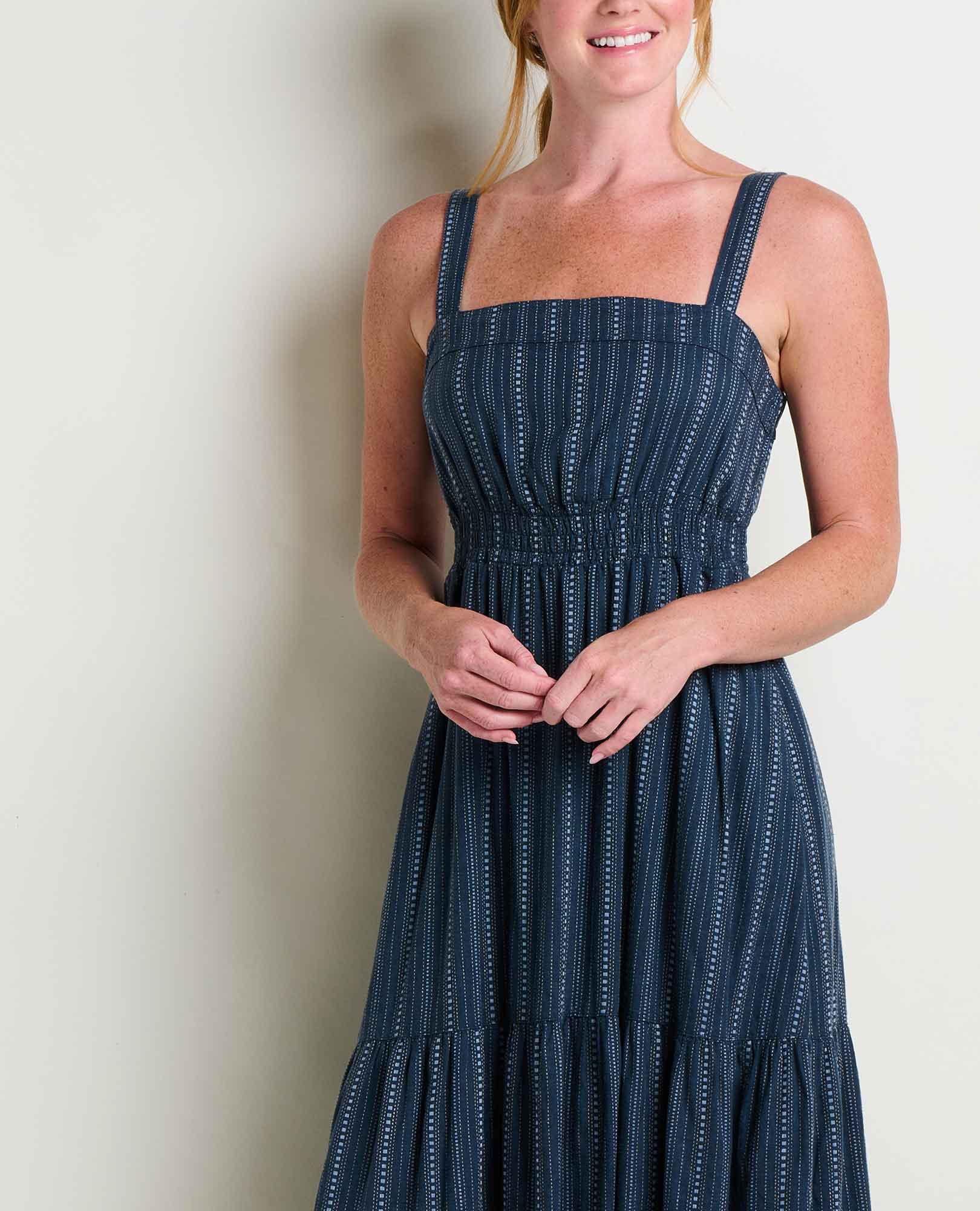 Taj Hemp Tiered Midi Dress
