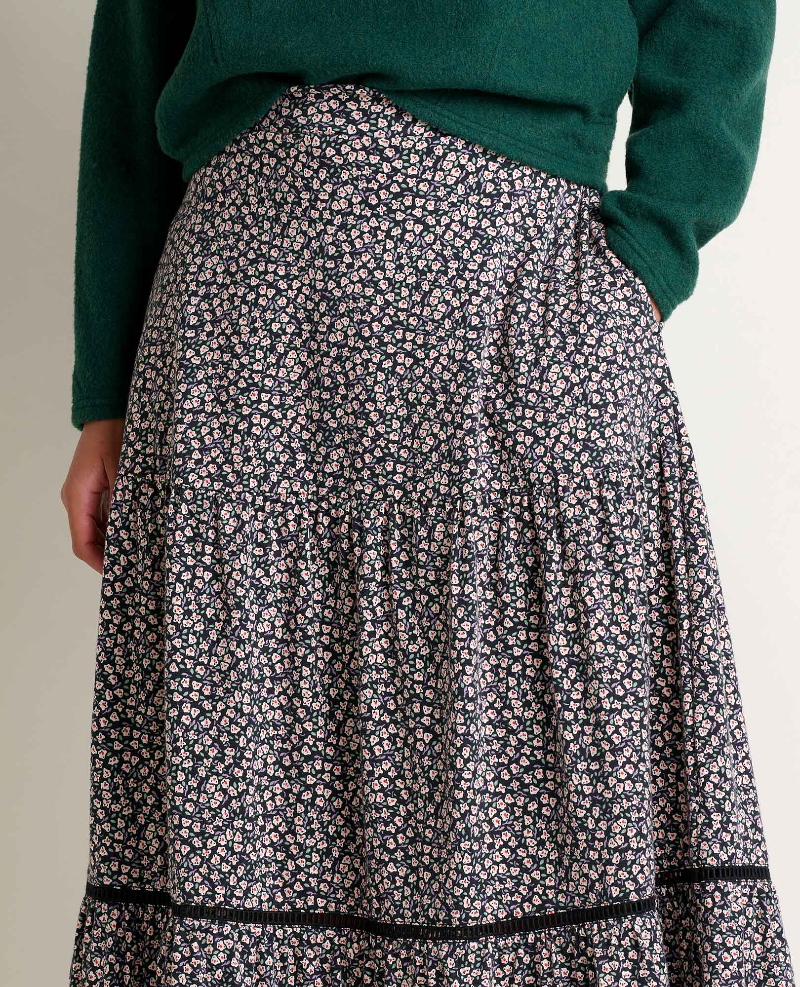 Marigold Tiered Midi Skirt