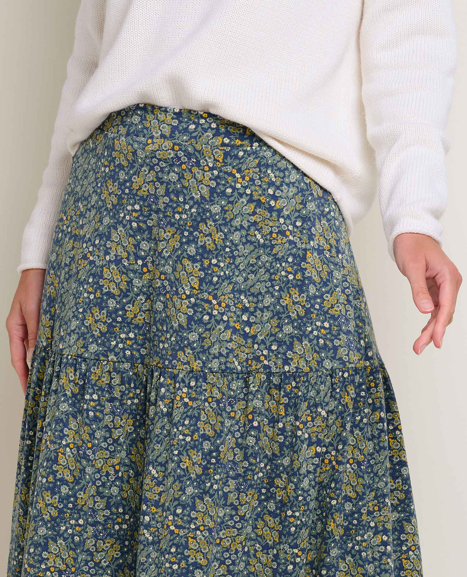 Marigold Tiered Midi Skirt
