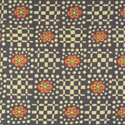 Straw Geo Flower Print