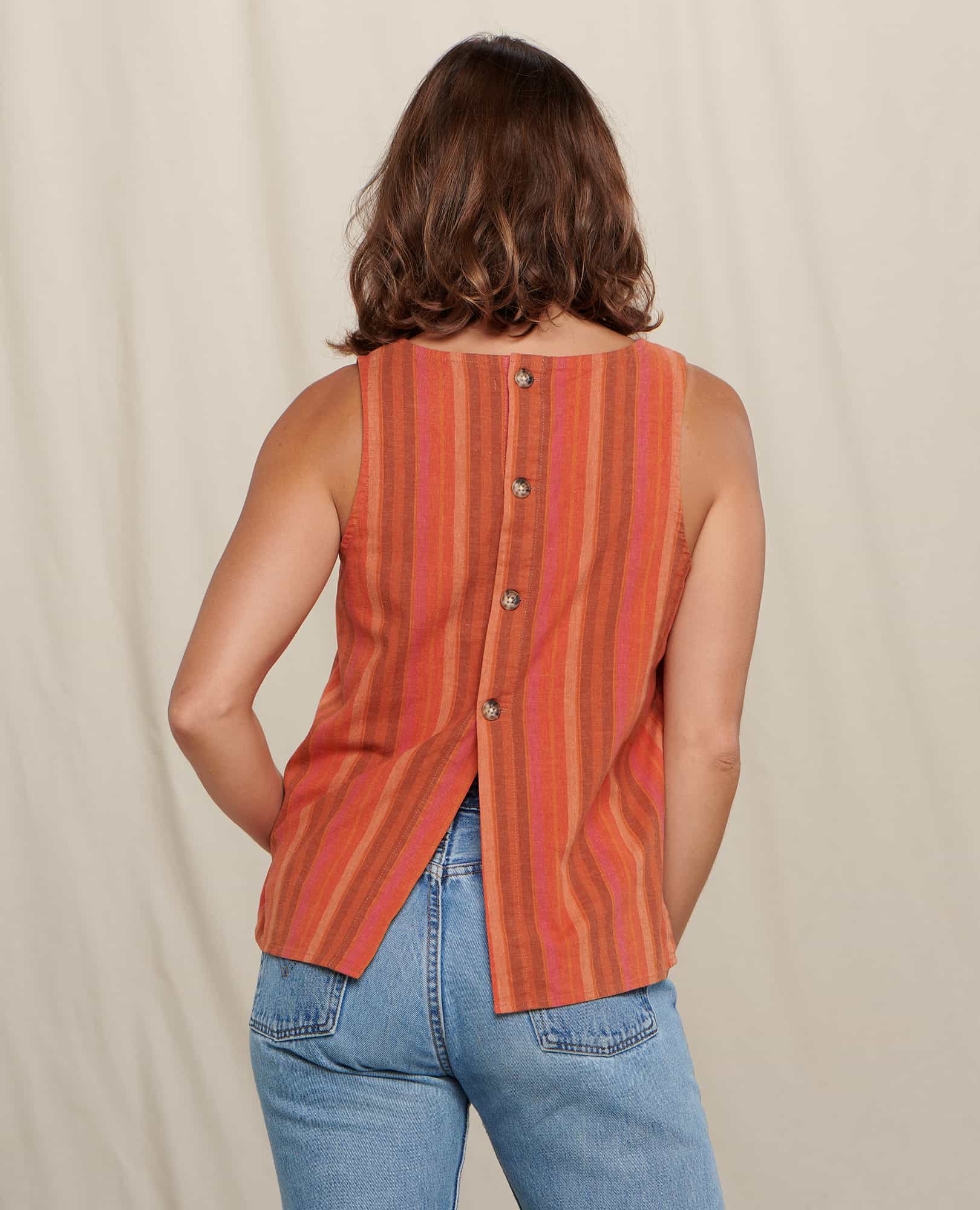 Taj Hemp Button Back Tank