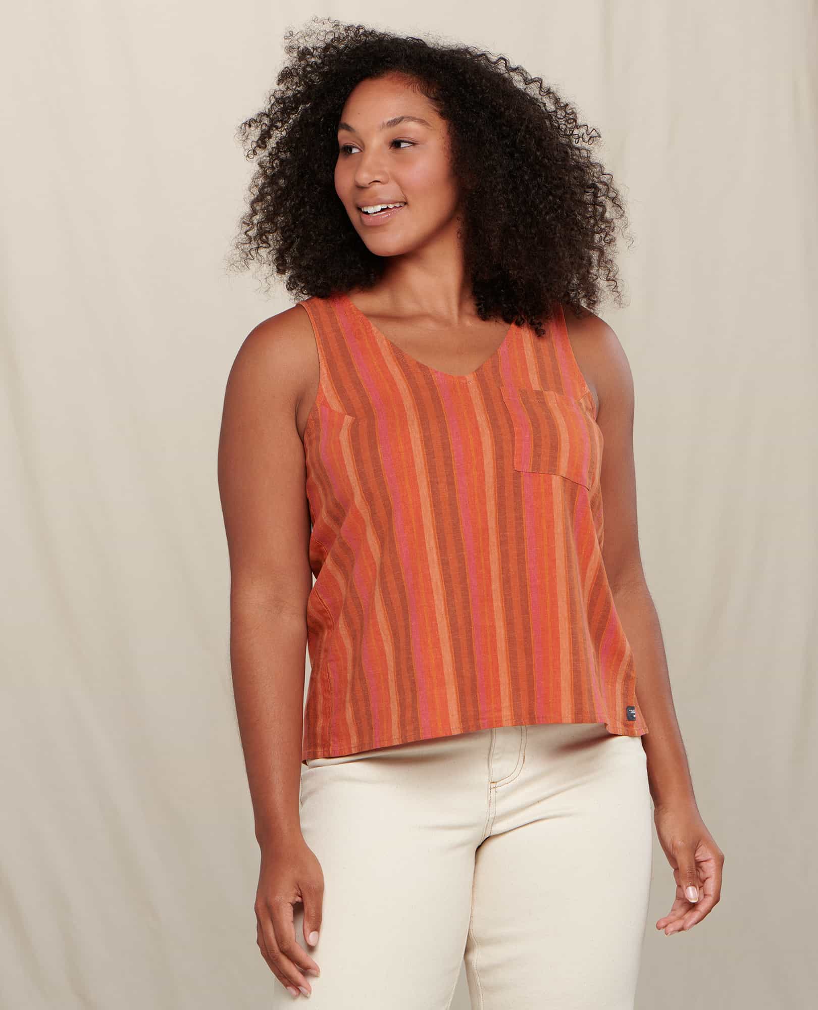 Taj Hemp Button Back Tank